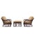 Mid-Century Modern 1960s Brown Jordan Designer Mid Century Bent Rattan Two Chairs and One Ottoman For Sale - Image 3 of 8