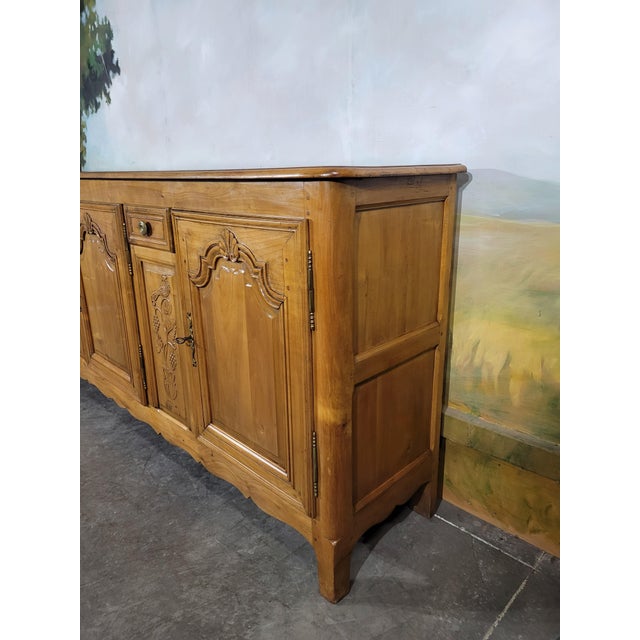 Wood Large Sideboard in Light Cherrywood, 1890s For Sale - Image 7 of 13
