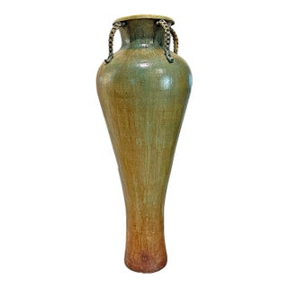 Custom Made California Ceramic Standing Vase For Sale