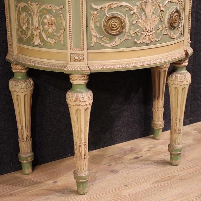 Italian Louis XVI Bonzanigo Style Lacquered Bedside Tables, 1950, Set of 2 For Sale - Image 8 of 14