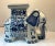 Asian Vintage Blue and White Ceramic Elephant Garden Plant Stand For Sale - Image 3 of 8