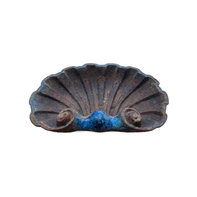 Early 20th Century Cast Iron Shell Form Garden Ornament For Sale - Image 4 of 10