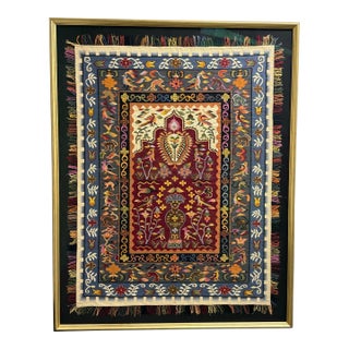 Brazilian Tapestry Textile Wall Art, Vintage For Sale