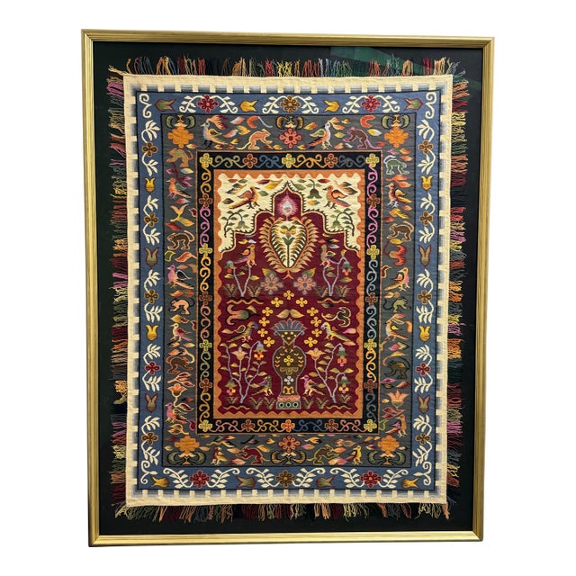 Brazilian Tapestry Textile Wall Art, Vintage For Sale