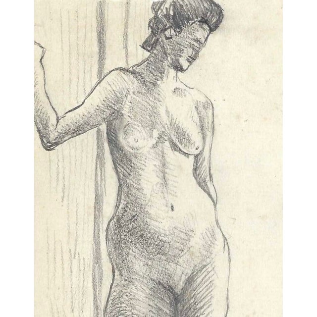 Drawing of a female nude by a Japanese artist. Some pages in the sketchbook are signed by the artist Shirosu and dated...