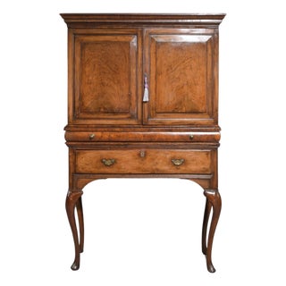 Antique English Queen Anne Walnut Collector’s Cabinet, Circa 1710-1720 For Sale