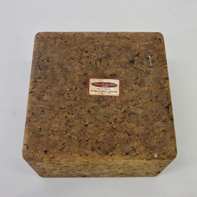 Mort Marton Cork Ice Bucket with Milk Glass Insert For Sale - Image 4 of 6