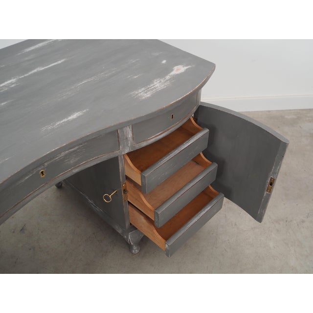 Gray Danish Mahogany Desk, 1960s For Sale - Image 8 of 16