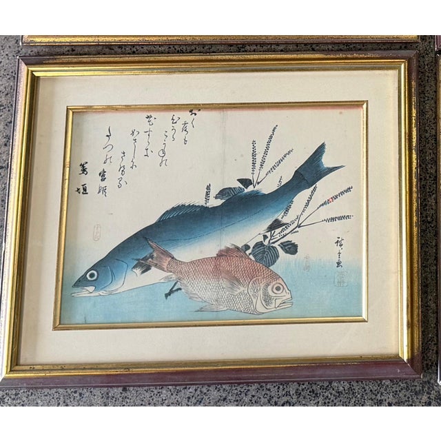 Mid 20th Century Mid 20th Century Four Beautiful Japanese Prints After Hiroshige For Sale - Image 5 of 5