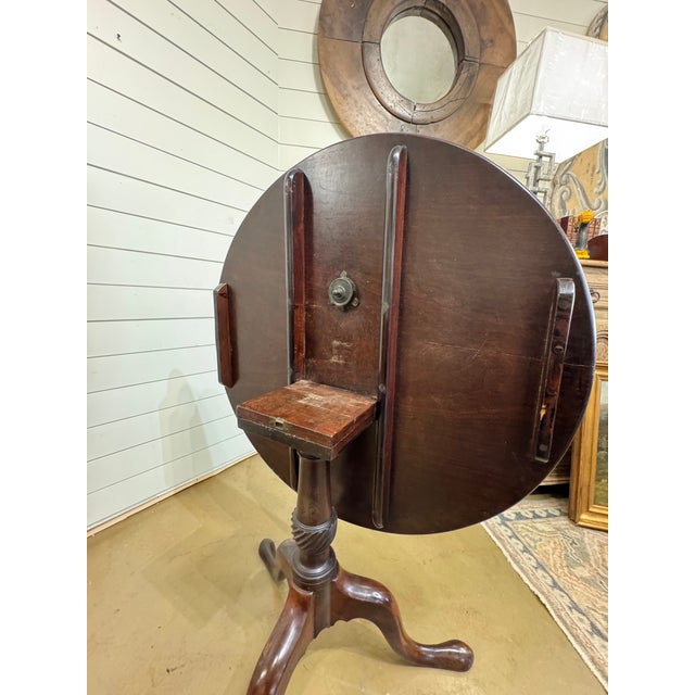 Wood 19th Century Walnut Tilt Top Side Table For Sale - Image 7 of 8