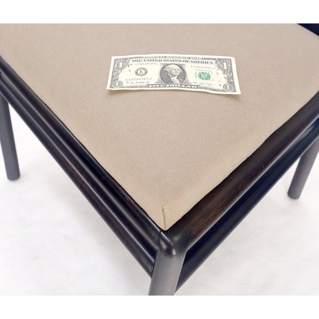 Mid 20th Century Set 4 Gibbings Widdicomb Dining Chairs New Alcantera Faux Suede Upholstery MINT! For Sale - Image 5 of 13