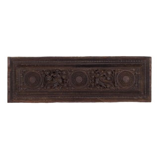 South Indian Carved Panel, Chettinad, Tamil Nadu For Sale