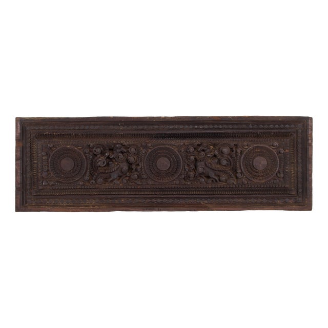South Indian Carved Panel, Chettinad, Tamil Nadu For Sale