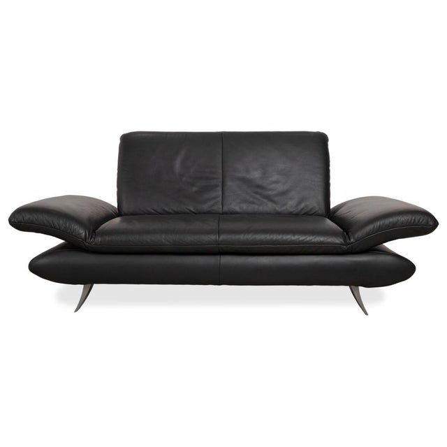 Rossini Two-Seater Leather Sofa with Black with Manual Function by Koinor For Sale - Image 16 of 16