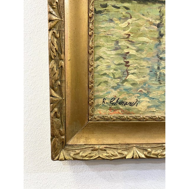 Roberto Gherardi, Un pont à Paris, 1974, Oil on Wood, Framed For Sale - Image 3 of 6