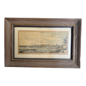 Antique Original Thames River Print