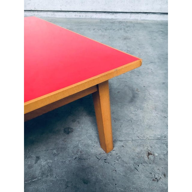 Mid-Century Red Coffee Table, Belgium, 1950s For Sale - Image 18 of 18