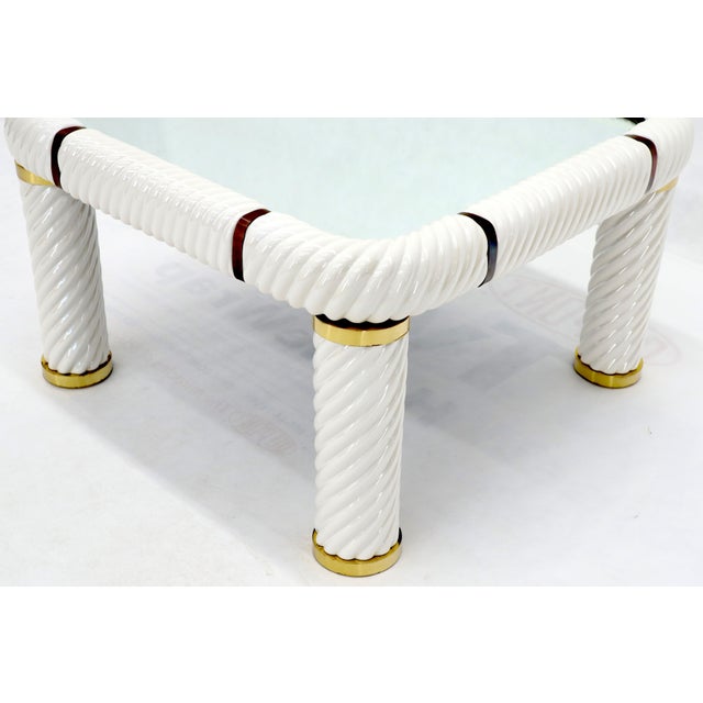 Tommaso Barbi Midcentury Italian Modern Porcelain Square Coffee Side Table For Sale - Image 10 of 13