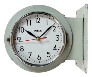 Vintage Green Double-Sided Ship Wall Clock from NHE, 1980s