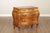 High Quality Vintage Carved Bombe Chest or Commode with Three Drawers and Brass Hardware