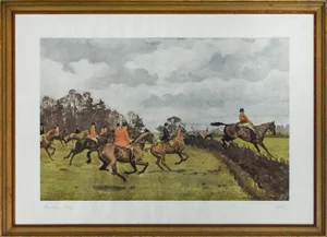 "Breaking Away" Fox Hunt by Charles Simpson Printed by Frost & Reed