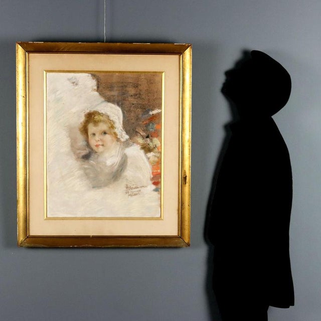 Mixed media on paper. Signed and dated lower right (date partially obscured by white chalk). A leading exponent of 19th-...