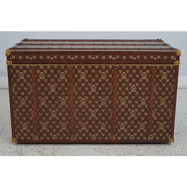 Maitland Smith 8150-13 Large Leather Trunk For Sale - Image 11 of 12