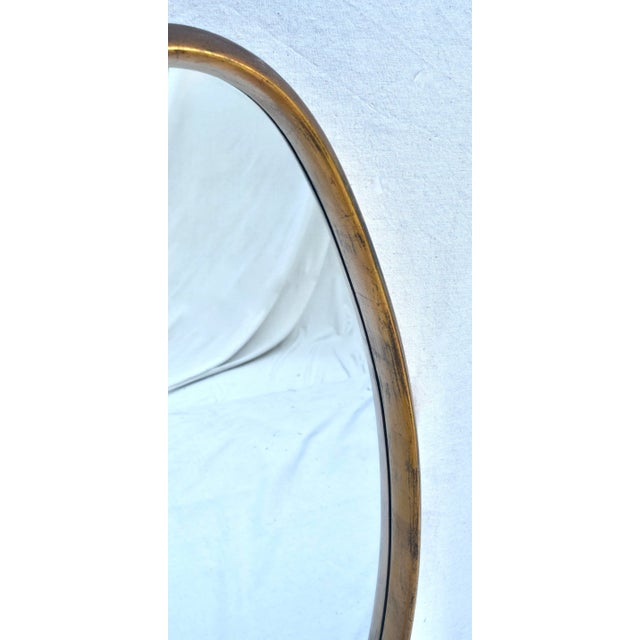 Mid-Century Modern Vintage Labarge Oval Gilt-Wood Mirror, Italy 1960's For Sale - Image 3 of 11