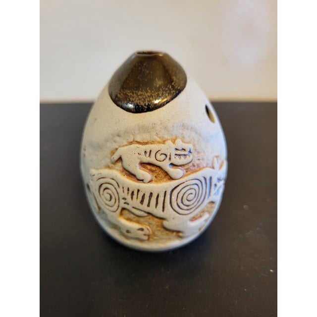 Asian Ceramic Ocarina Flute For Sale - Image 4 of 9
