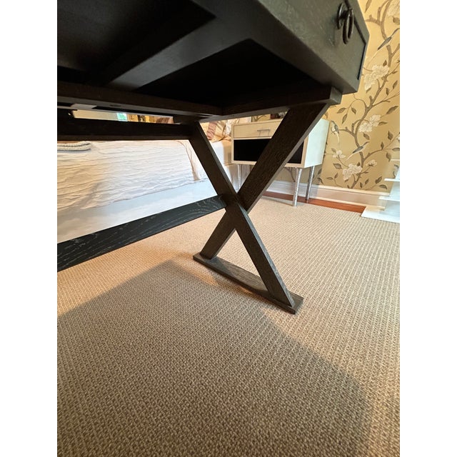 Arteriors Cerused Wood Campaign Style Writing Desk For Sale - Image 11 of 13