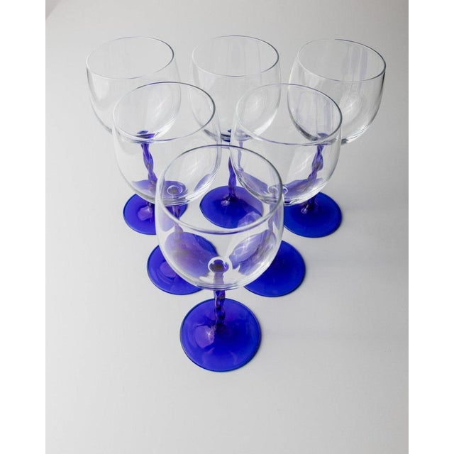 Vintage Murano Glass Wine Glasses, Italy, 1970s, Set of 6 For Sale - Image 5 of 11