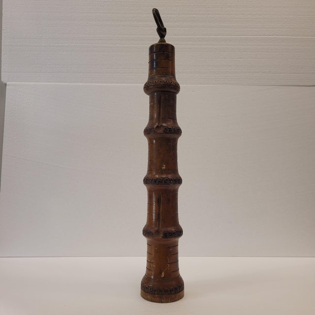 Bamboo and Bronze Pepper Shaker For Sale - Image 4 of 15