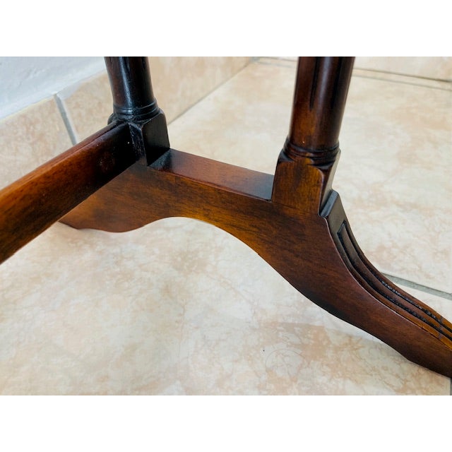 Petite Wood Accent or Tea Table, Vintage For Sale - Image 12 of 14