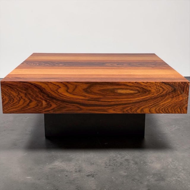 1970s Danish Modern Rosewood & Teak Floating Coffee Table by Drylund For Sale - Image 4 of 7