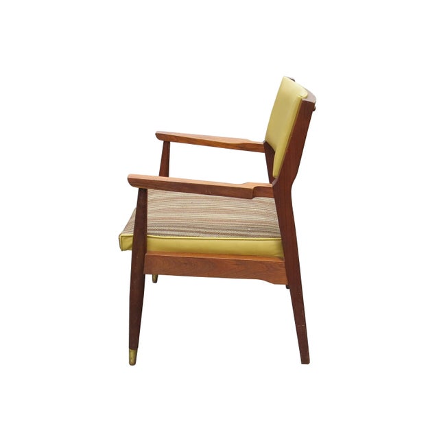 Vintage American Mid-Century Solid Walnut Office/Conference Armchair For Sale In Chicago - Image 6 of 12