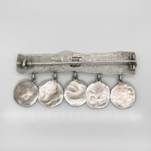 Mid 19th Century Antique George Shiebler Sterling Silver Etruscan or Medallion Brooch For Sale - Image 5 of 10