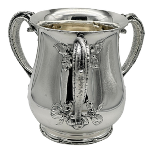 Early 1900s Loving Cup Wine Bucket. Gorham Sterling Silver. Branch Handles and Blossoms