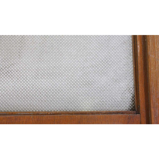 Large Door Frame With Textured Glass & Etched Glass Side Lites Chairish