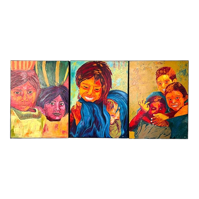 Set of Three Large Contemporary Figurative Paintings by Teresa Meade (Signed “Tesa”) For Sale
