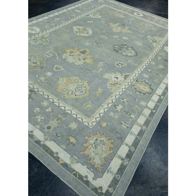 Turkish Turkish Oushak Rug 8'8" x 12' #18124 For Sale - Image 3 of 8