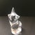 An exquisite late-20th-century clear crystal fox sculpture designed by artist Lloyd Atkins for the iconic American glass...