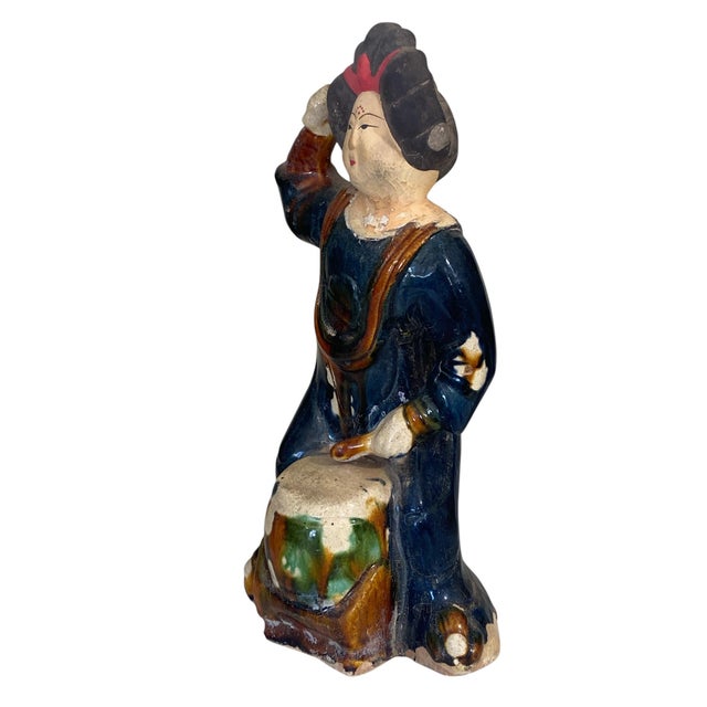 1990s Vintage Chinese Ancient Tang Dynasty Style Court Female Musician Figure 10" H For Sale - Image 5 of 8