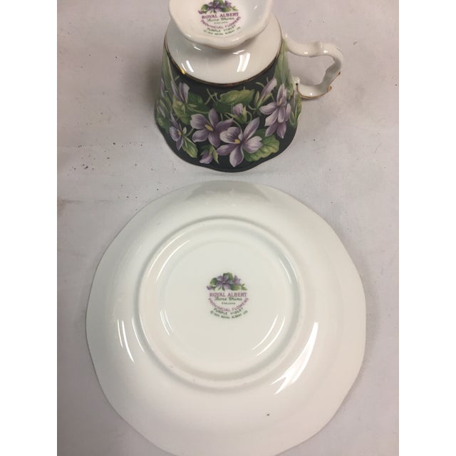 Royal Albert Provincial Flowers Porcelain Violets 18 Piece Dessert Set For Sale - Image 9 of 11