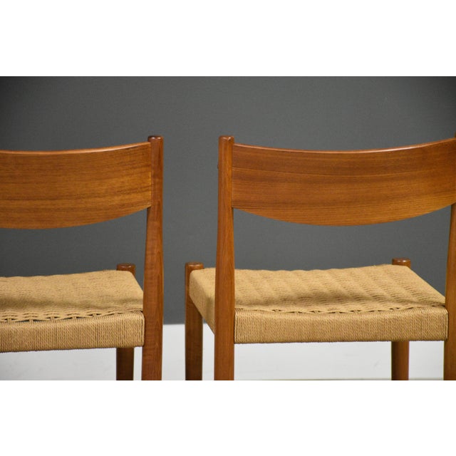 Poul Volther 1970s Danish Modern Teak Dining Chairs by Poul Volther - Set of 4 For Sale - Image 4 of 10