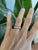Nineteen blue sapphires glow in deep, velvety blue across this solid 14K yellow gold band. Sri Lanka has produced the...