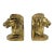 Pair of Mid Century Goldtone Stallion Horsehead Bookends BMPro For Sale