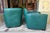 1990s Pair of John Hutton for Donghia "Noble" Green Leather Club Chairs For Sale - Image 10 of 12