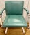 Pair of Mid Century Brno Chrome Flat Bar Teal Leather Chairs For Sale In New York - Image 6 of 6