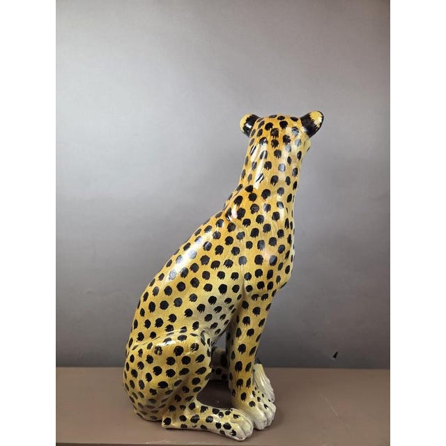 Glazed Terracotta Leopard, Italy, 1950s For Sale - Image 6 of 10