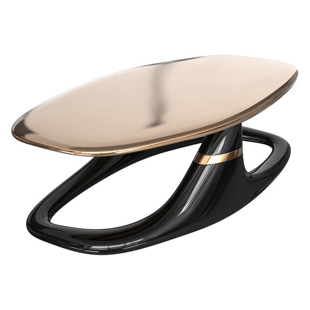 Bronze "Magistrale" Coffee Table With Bronze, Stainless Steel, Handmade For Sale - Image 8 of 10